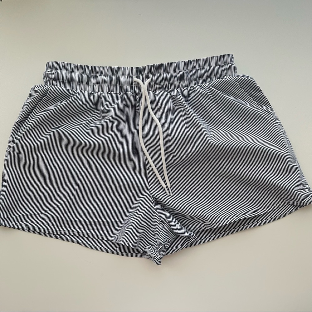 Blue and white shorts